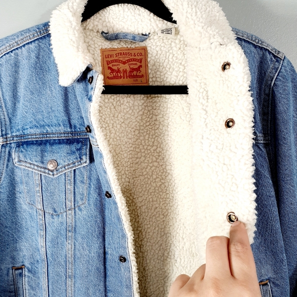Levi's Original Sherpa Trucker Jacket L - Picture 11 of 13